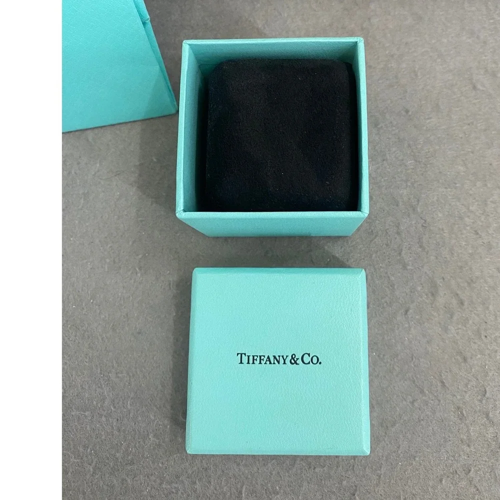 Tiffany & Co Blue Shopping Bag Outer Box and Black Velvet Ring Box Set